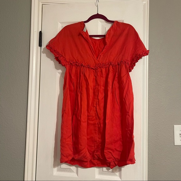 Zara Kids Red Ruffle Dress - Picture 3 of 5